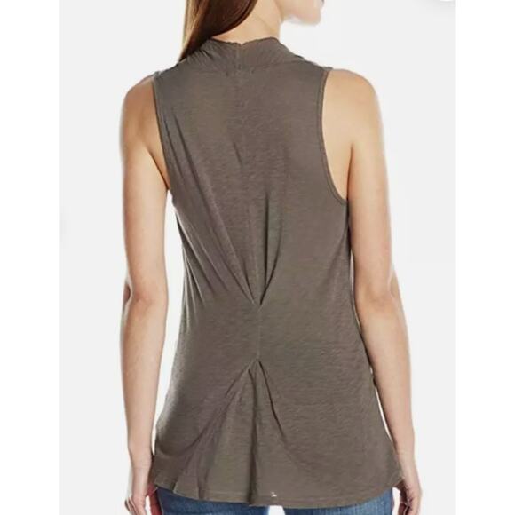 New Splendid XSmall Black Cowl Neck Sleeveless Slub Jersey Tank Top Modal Supima - Picture 11 of 11